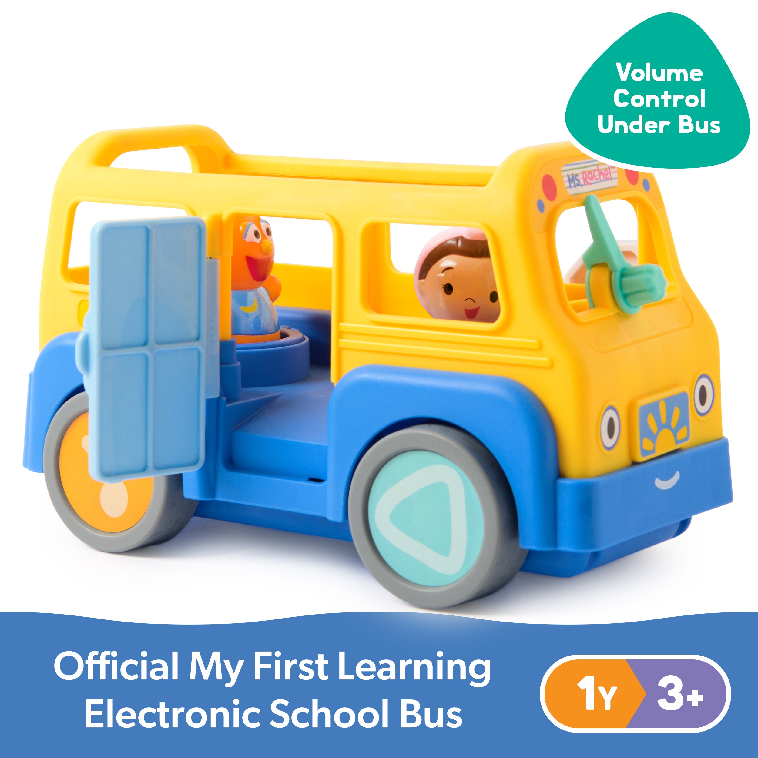 Ms. Rachel Official My First Learning Electronic School Bus with 2 Figures, Music & Sounds, Educational Toys & Toddler Toys for Girls & Boys Ages 1-3+
