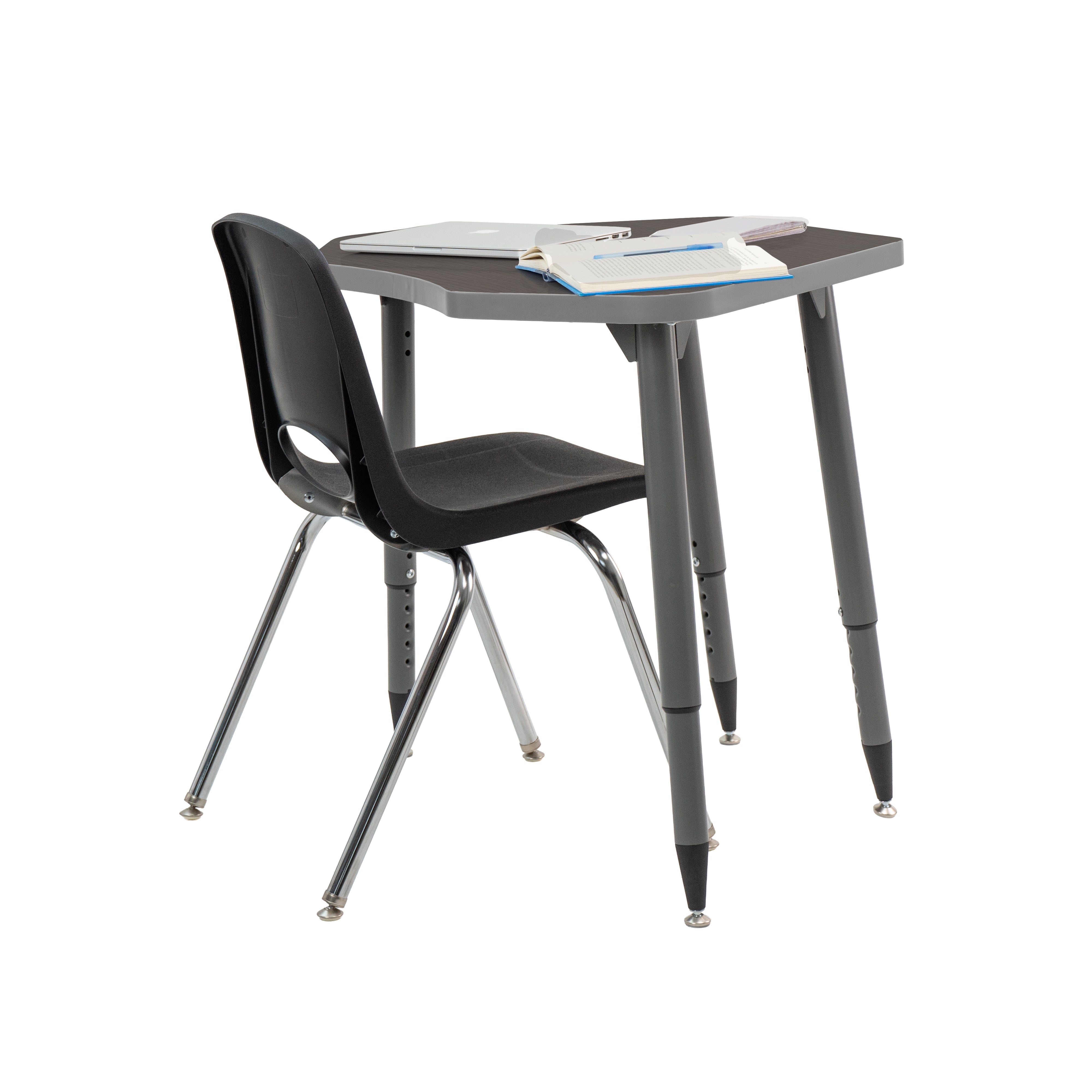 Adapte 24" x 36" Petal Thermofused Activity Table with Adjustable Tapered Legs - Cosmic Strandz/North Sea