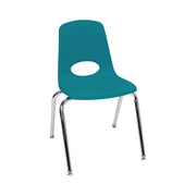 18" Stack Chair with Swivel Glides, 80-Pack/Pallet - Teal