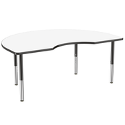 48" x 72" Kidney Dry-Erase Activity Table with Adjustable Super Legs - Whiteboard/Black