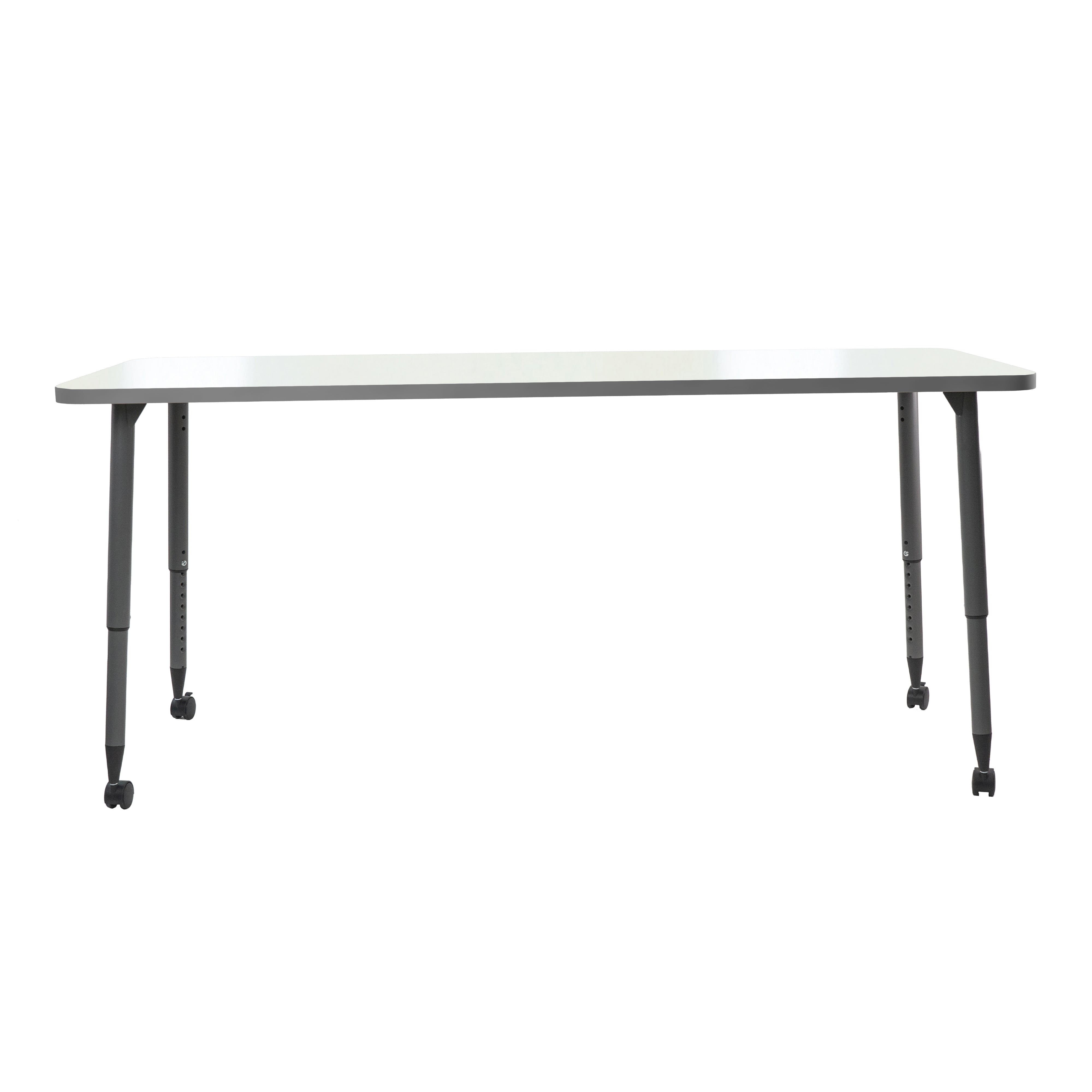Adapte 30" x 72" Rectangle Dry-Erase Thermofused Activity Table with Adjustable Tapered Legs - Whiteboard/North Sea