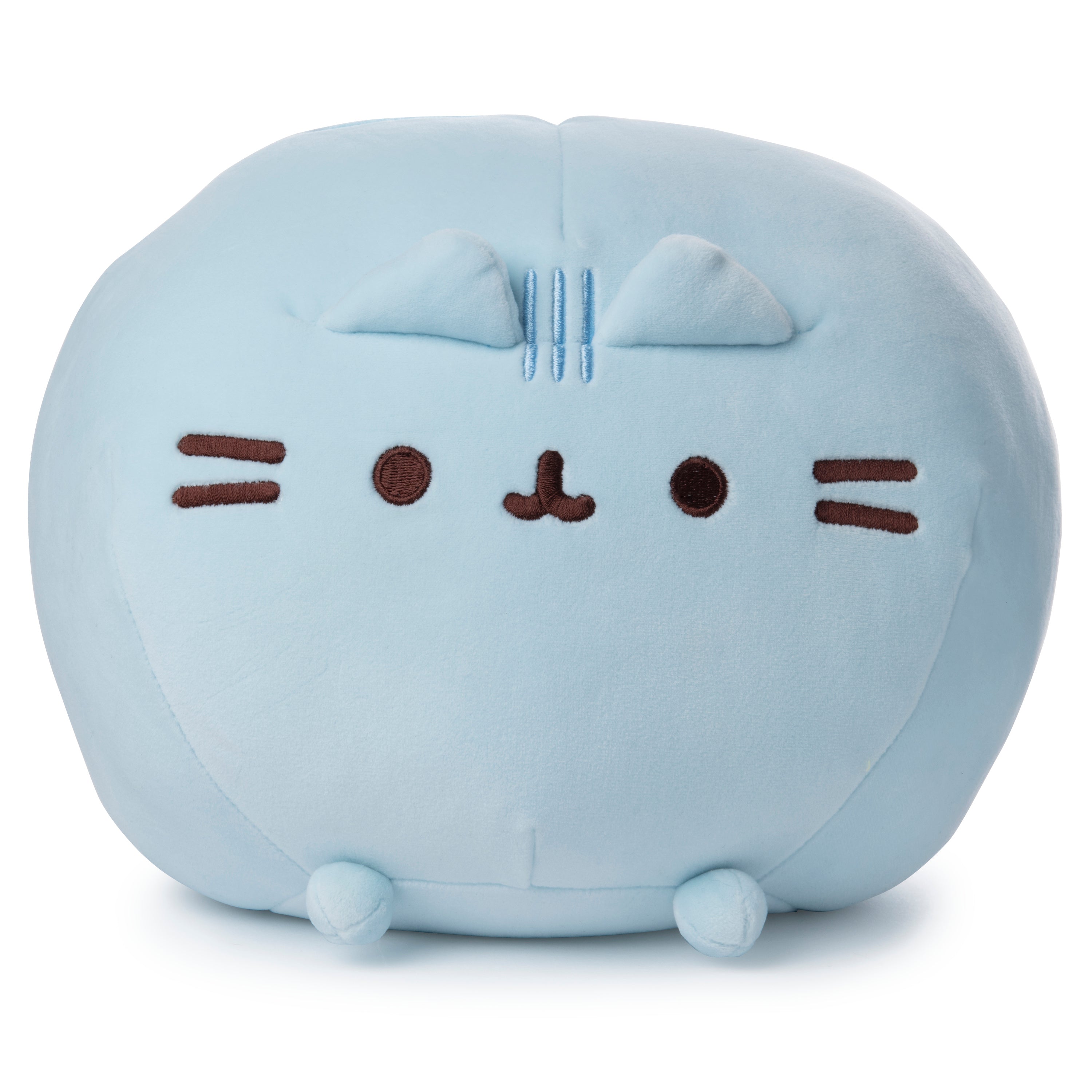 GUND Pusheen Squisheen Squishy Round Plush Stuffed Cat for Ages 1 and Up, Blue, 11”