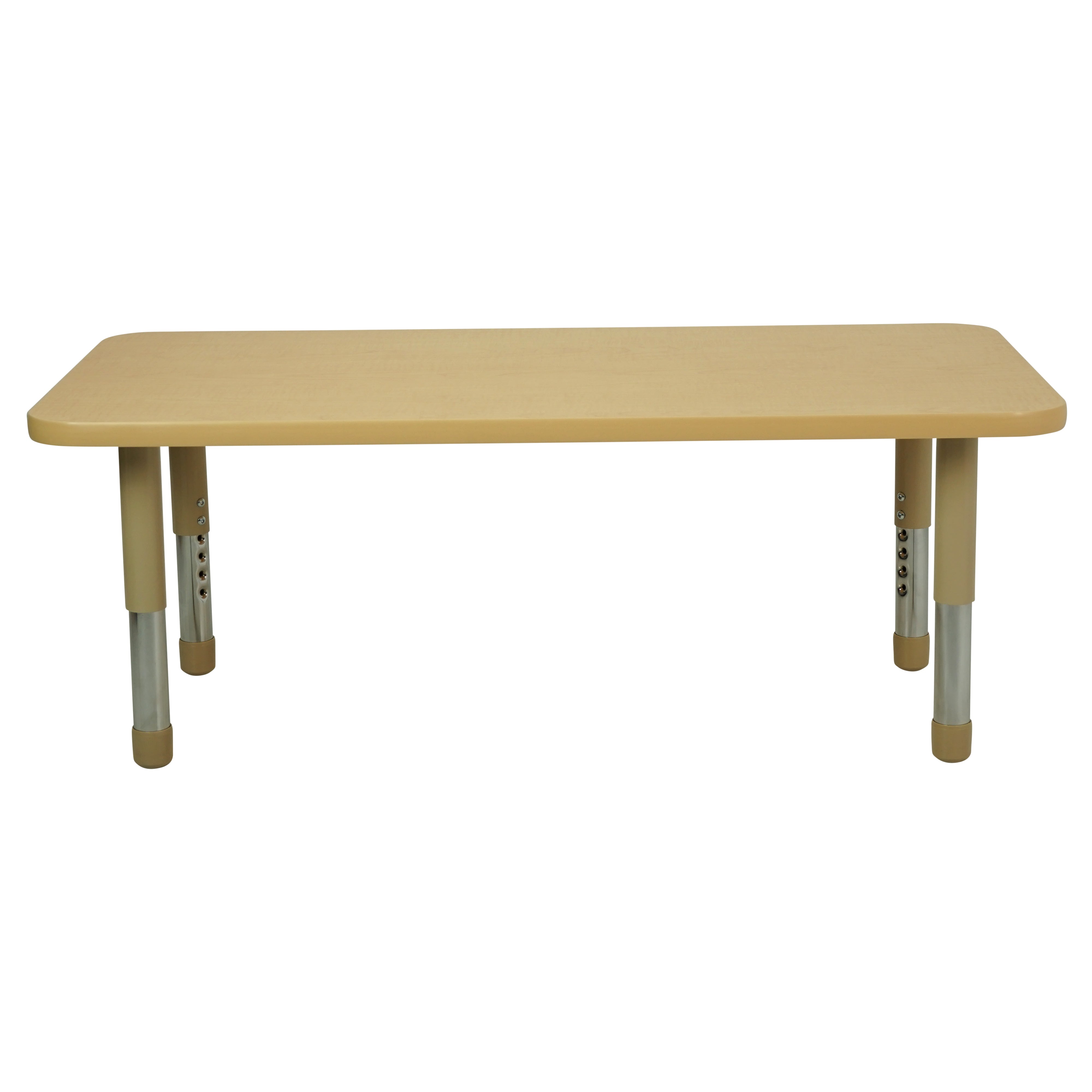 24" x 48" Rectangle T-Molding Activity Table with Adjustable Tiny Tot Legs - Maple/Sand