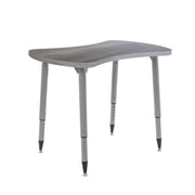 Adapte 25" x 37" Bowtie Woodgrain Activity Table with Adjustable Tapered Legs - Gray Wood/Silver