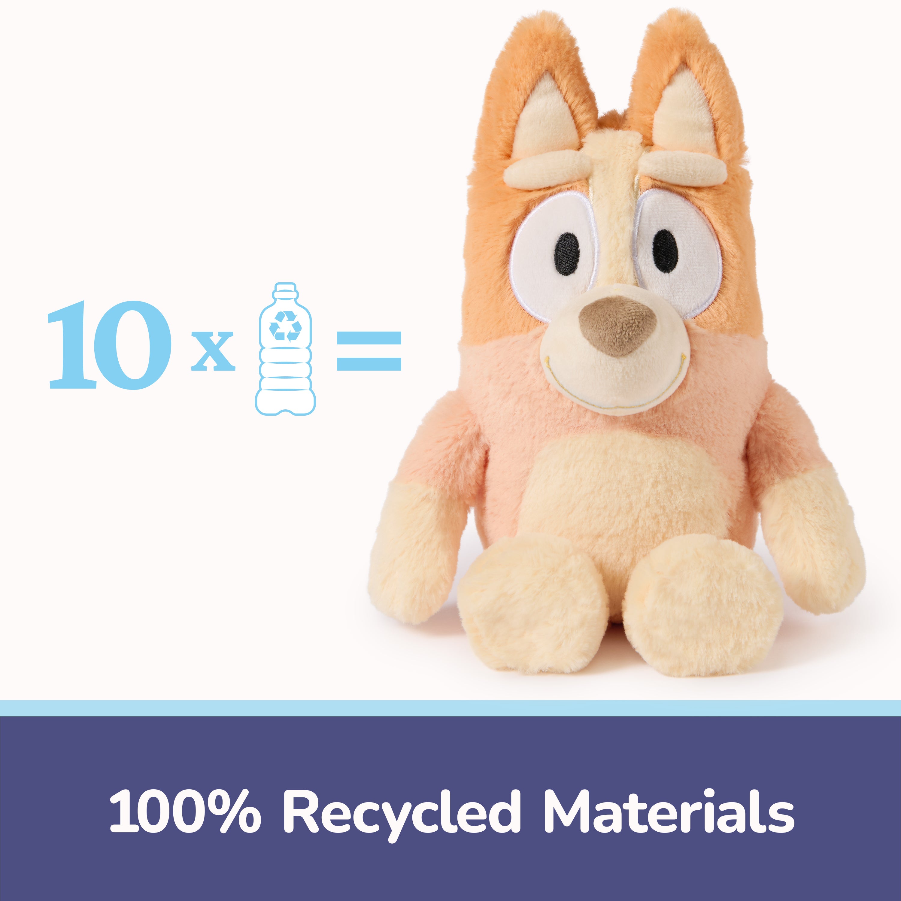 GUND Bingo Sustainably Soft Plush, Made with Recycled Materials, Stuffed Animals for Kids & Toddlers, Orange, 13”