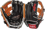 Rawlings R9 Baseball Contour Series 11-Inch Baseball Glove - Right Hand Thrower - Black/Tan