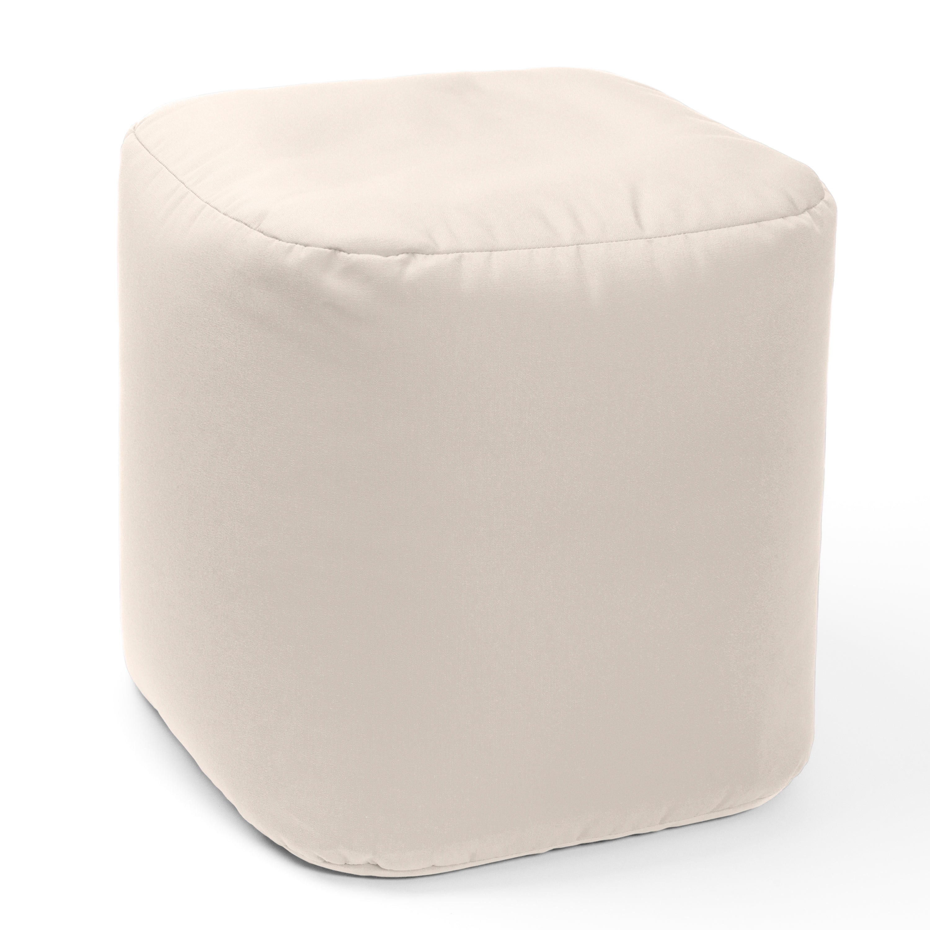 Jaxx Luckie Outdoor Patio Bean Bag Ottoman, Pearl