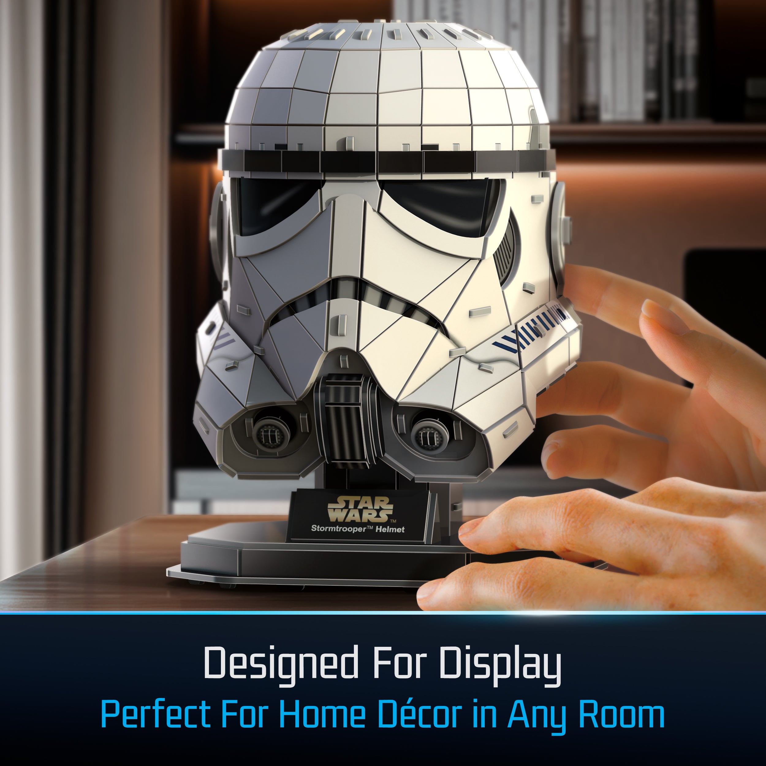 4D Build, Star Wars Stormtrooper Helmet 3D Model Kit with Stand, Star Wars Collectibles & Desk Décor, Adult Puzzles, Building Toys, 3D Puzzles for Adults & Teens, 121 Pieces, for Ages 12 & Up