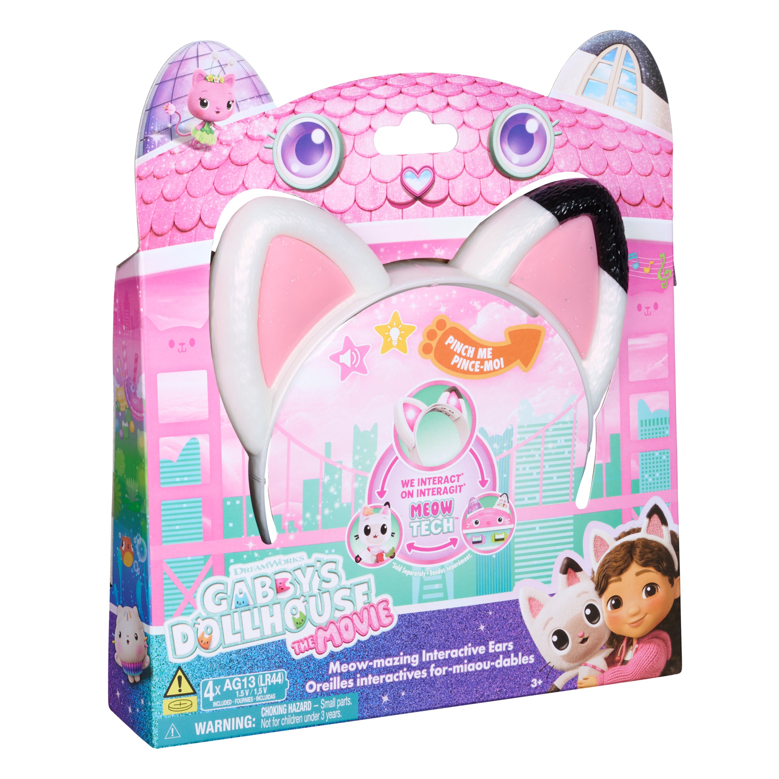 Gabby's Dollhouse: The Movie, Meow-mazing Interactive Ears, Headband with Lights, Sounds & 3 Modes of Play, Kids Toys for Girls & Boys Ages 3 and Up