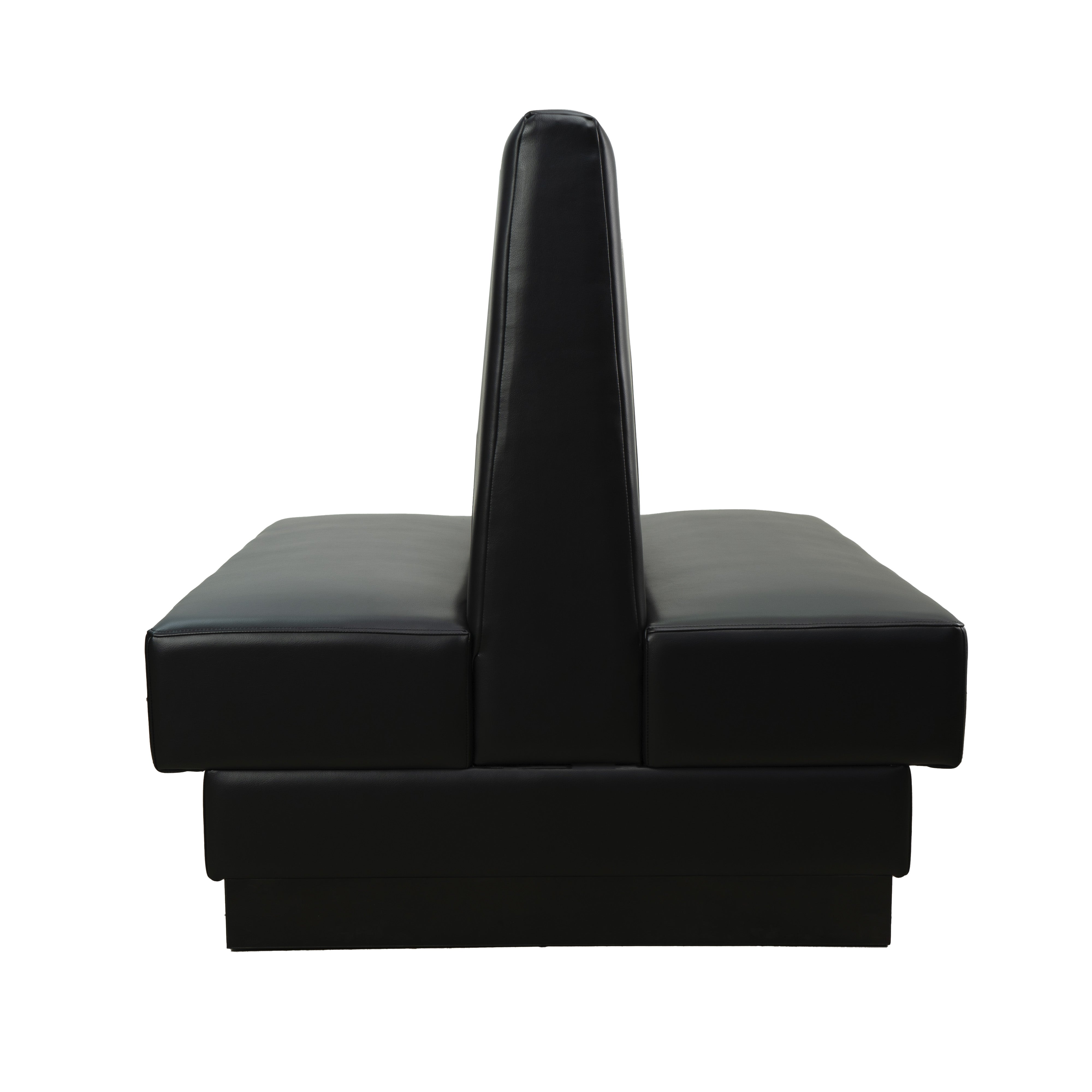 Pro Series Channel Back Double-Sided Restaurant Booth Seating - Black
