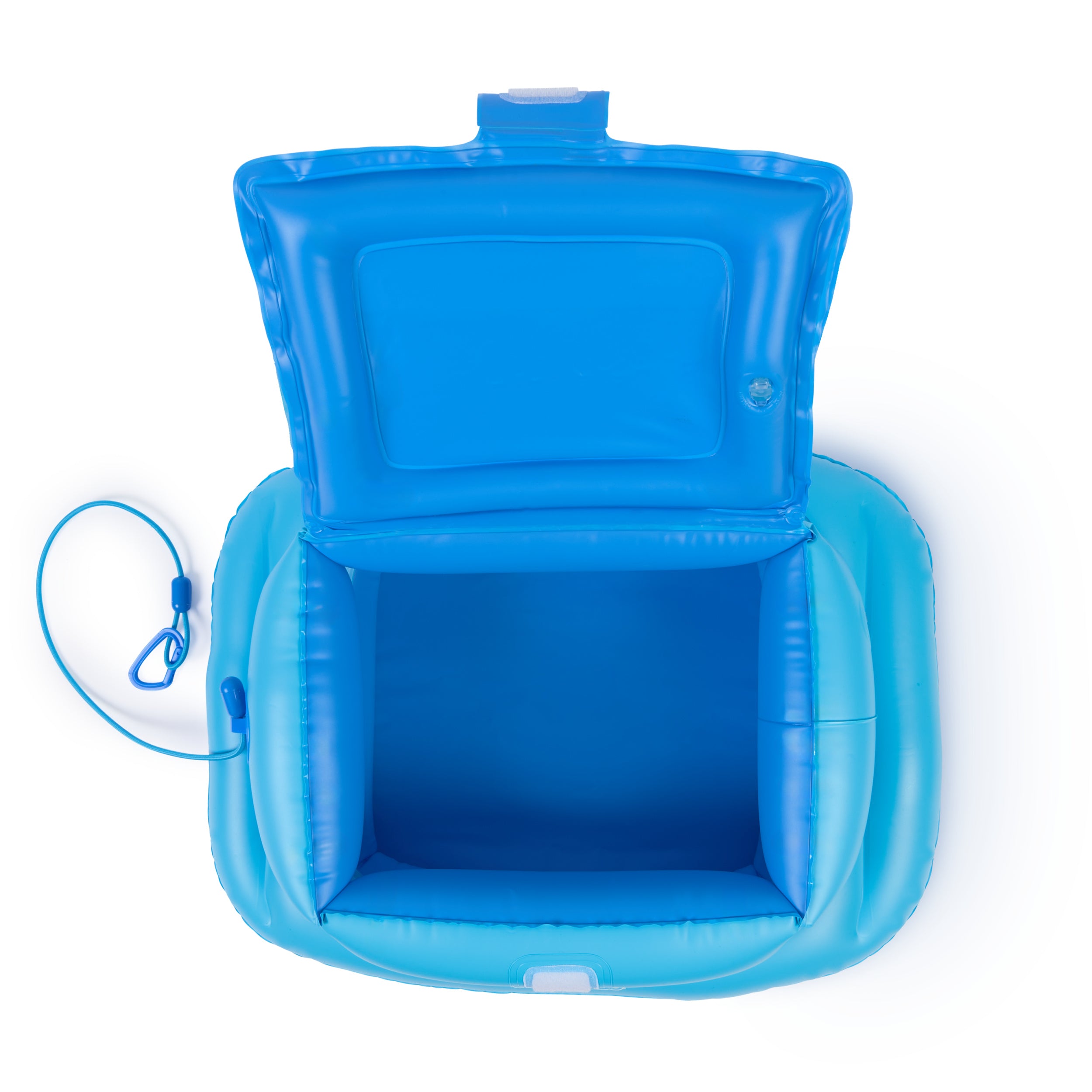 Swimways Linking Floating Cooler, Inflatable Pool Accessories with 12 Can Capacity & 2' Tether, Pool Party Supplies for Adults Aged 15 & Up, Blue