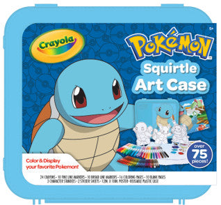 Crayola Pokémon Squirtle Coloring Art Case, 71+ pcs., Coloring Pages and Markers, Gift For Kids, Ages 4, 5, 6, 7, 8