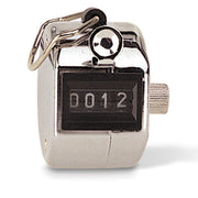 Tally Counter, Metal, Semiautomatic Reset, Hand Held Model