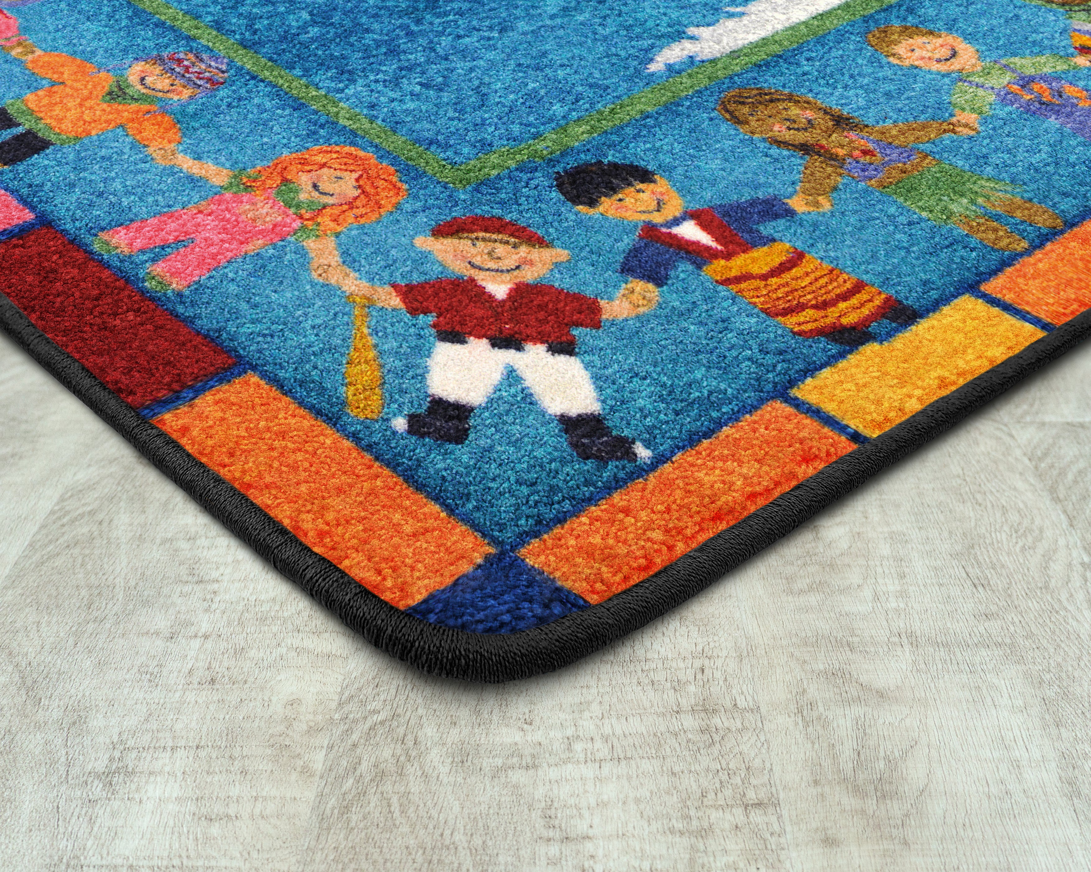 Hands Around the World 5'4" x 7'8" area rug in color Multi