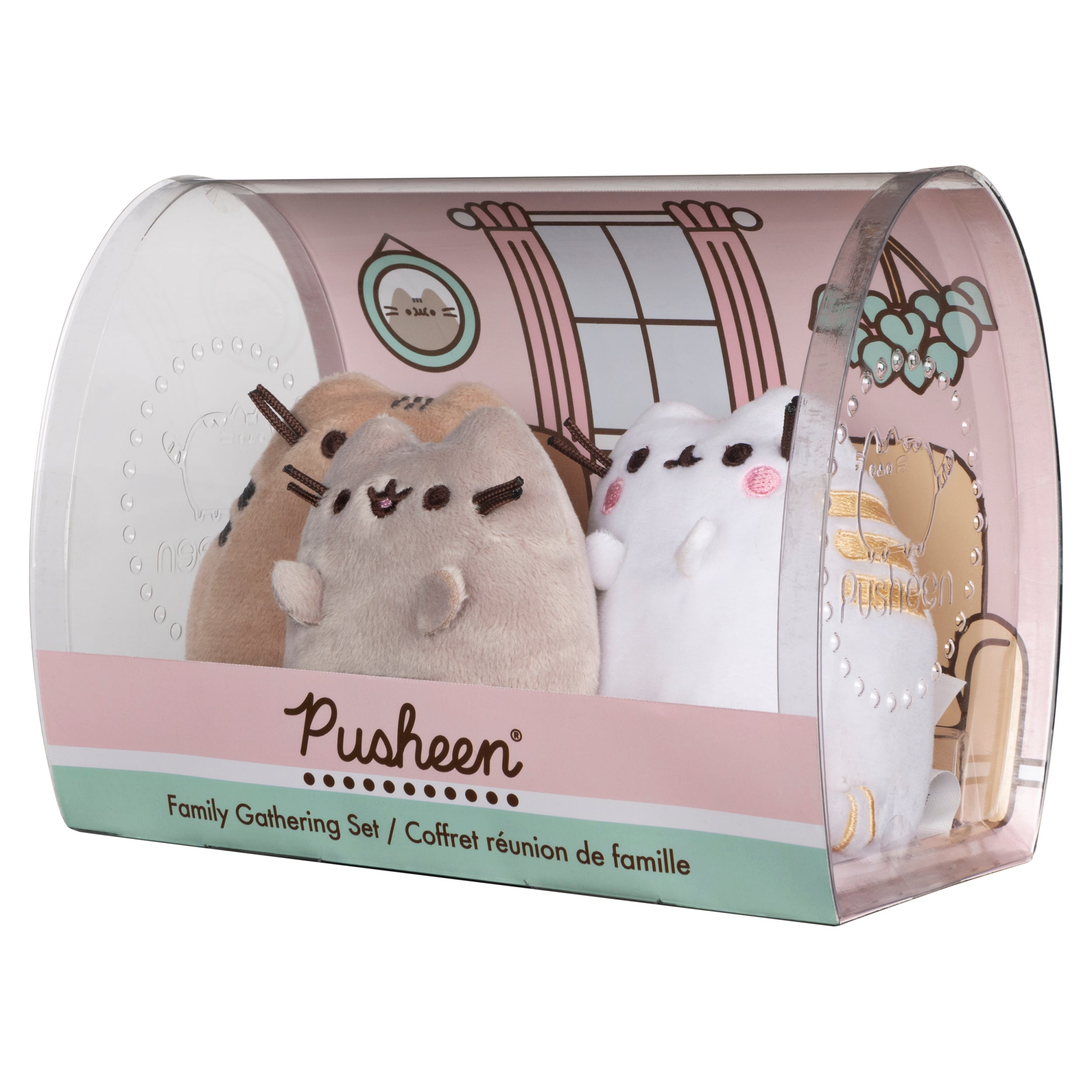 GUND Pusheen Family Gathering Collector Set of 3 Plush Stuffed Animal Cats