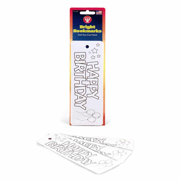Bookmarks - 2" x 6" Happy Birthday, 100 count