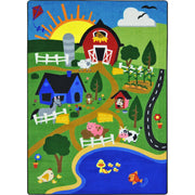 Happy Farm 7'8" x 10'9" area rug in color Multi