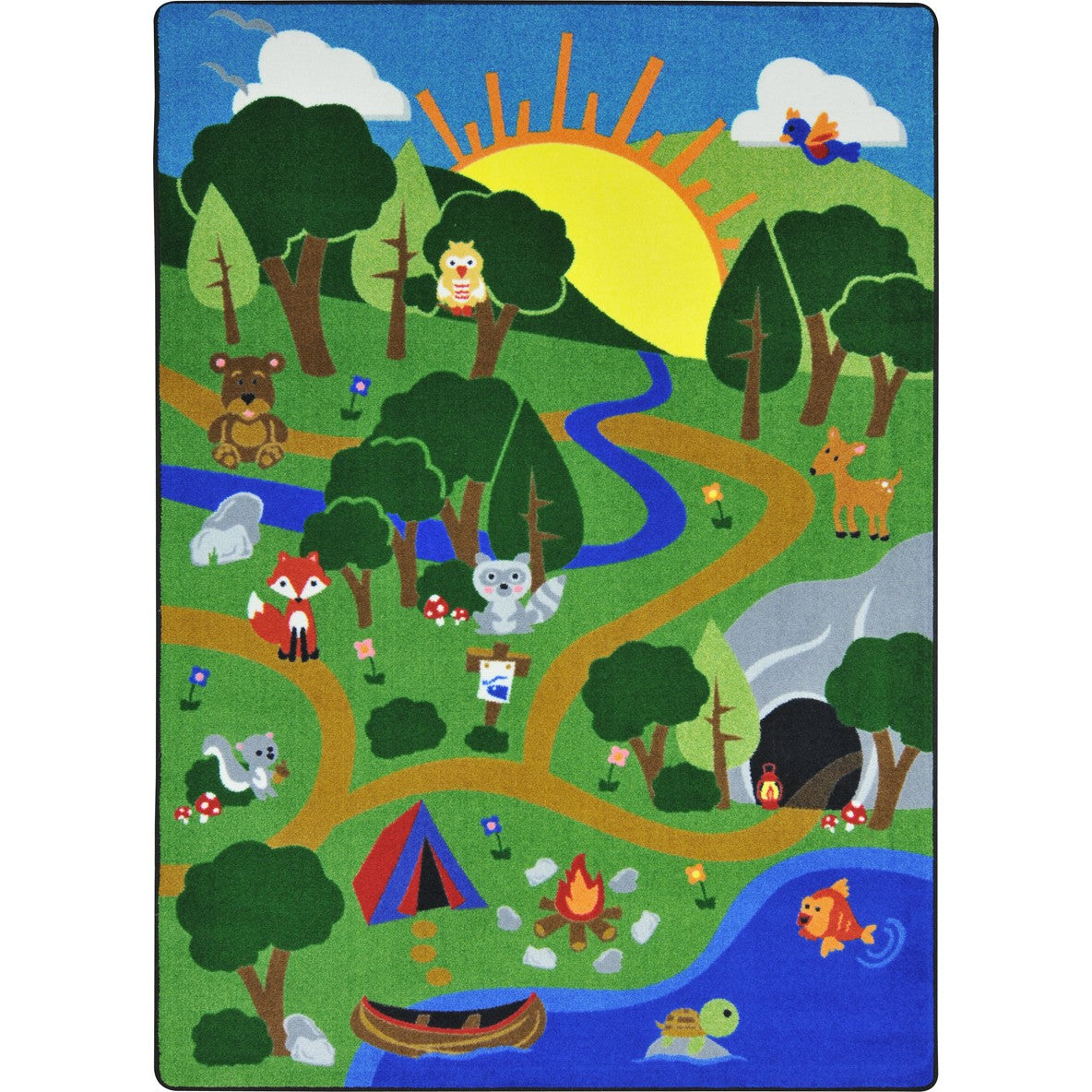 Happy Forest 10'9" x 13'2" area rug in color Multi