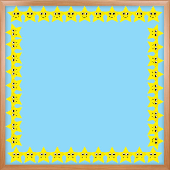 Border - 12 Strips Ea. 3"x36" - Happy Yellow Stars Die-Cut