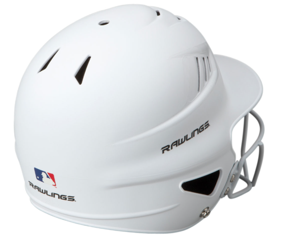Rawlings Coolflo Highlighter Osfm Batting Helmet With Softball Face Guard - White