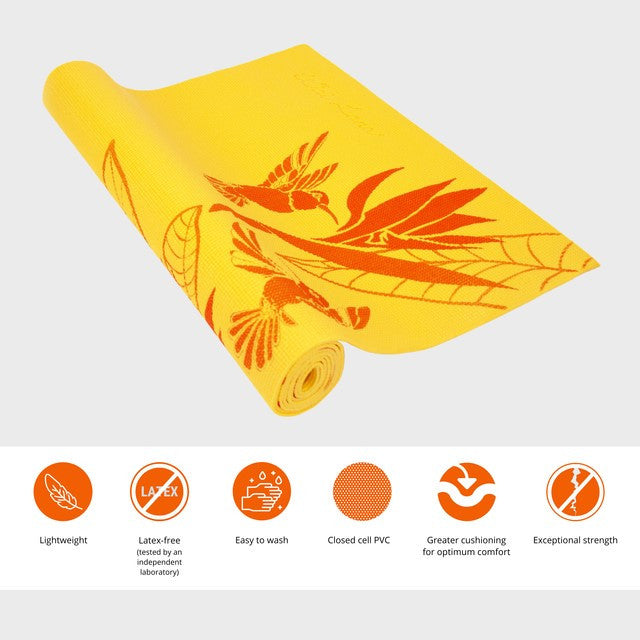 YOGI MAT™ Hawaiian Paradise - Gold -  1/8"H x 24"W x 68"L