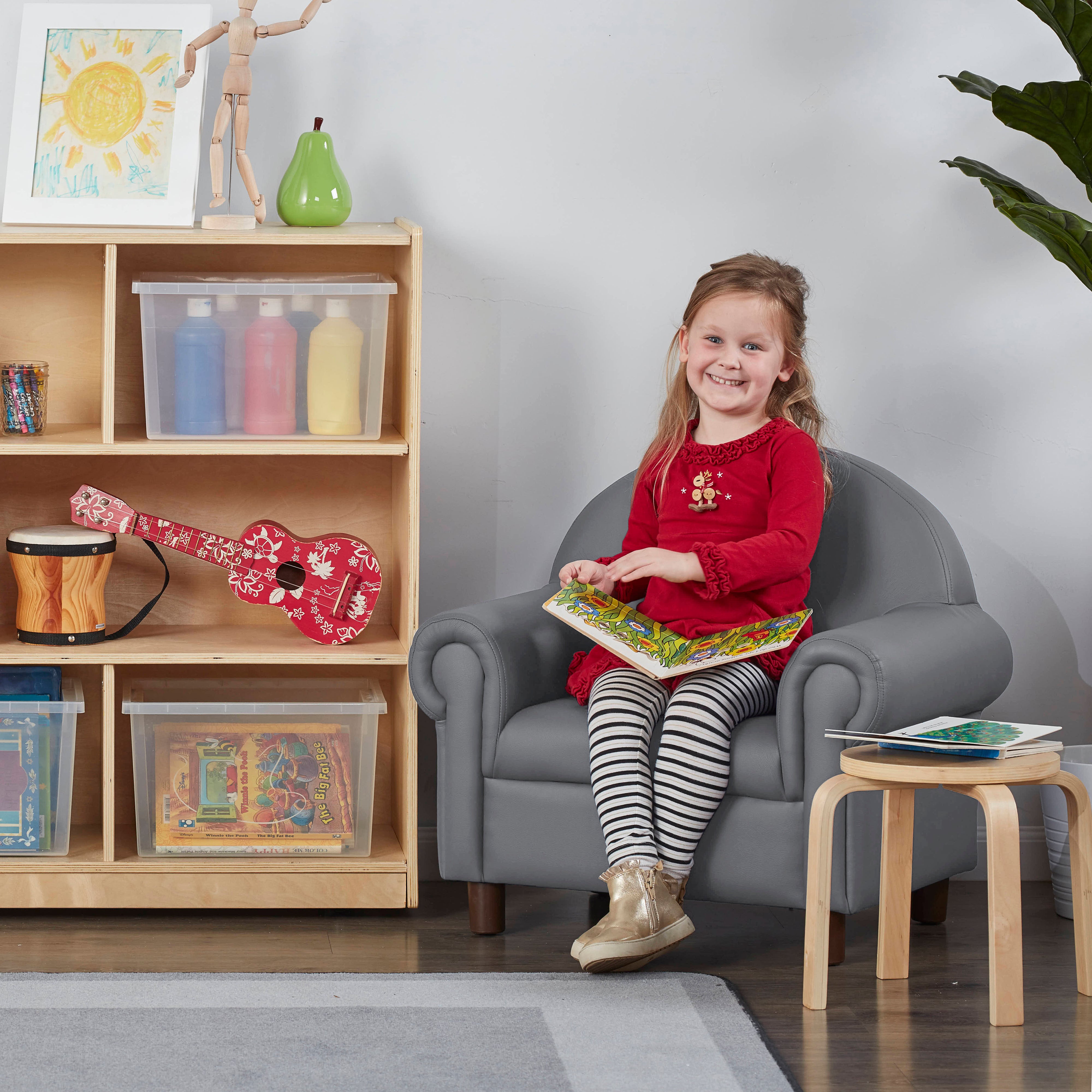 Little Lux Preschool Chair - Gray