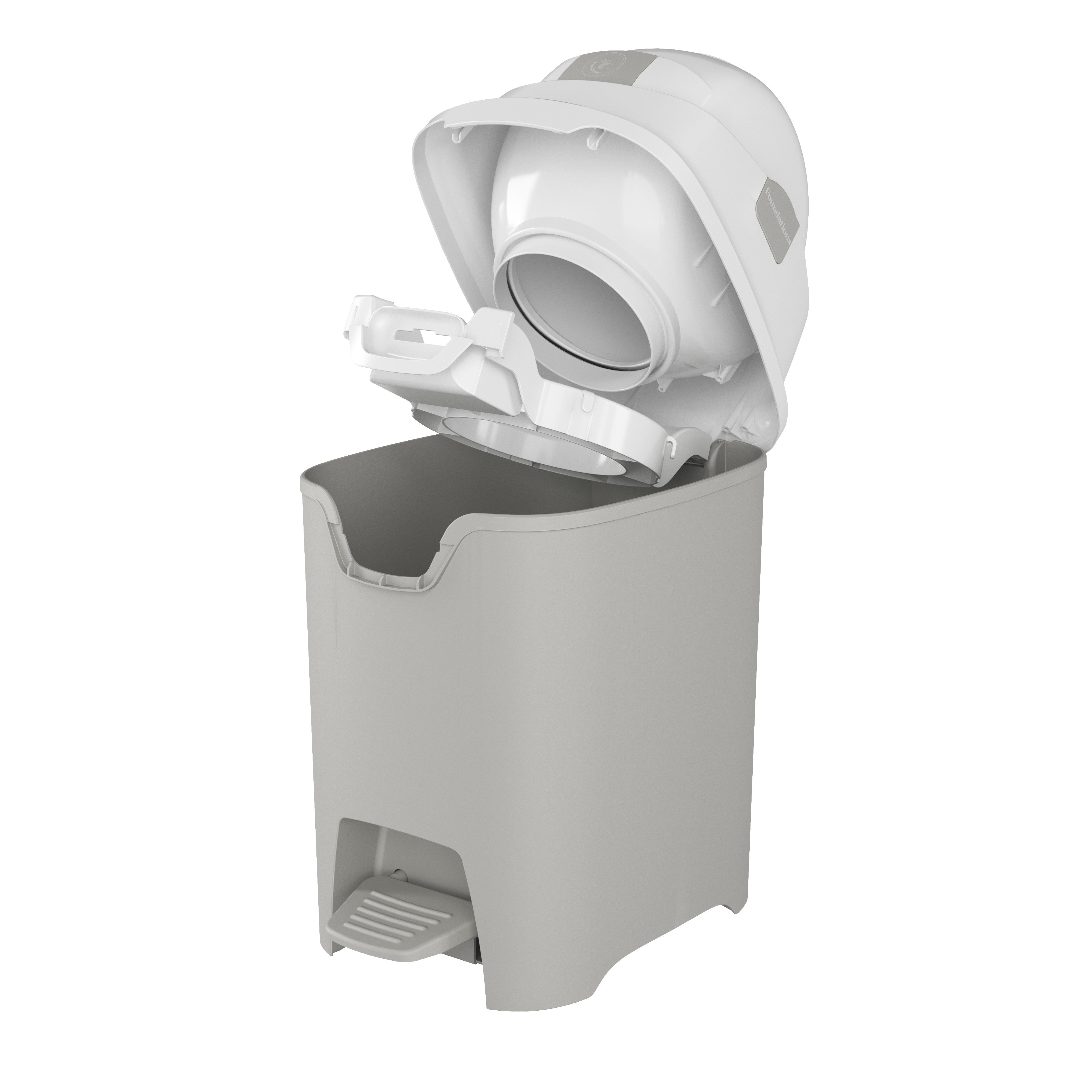 Foundations Pro Series Mini Hands-Free Diaper Pail, Gray