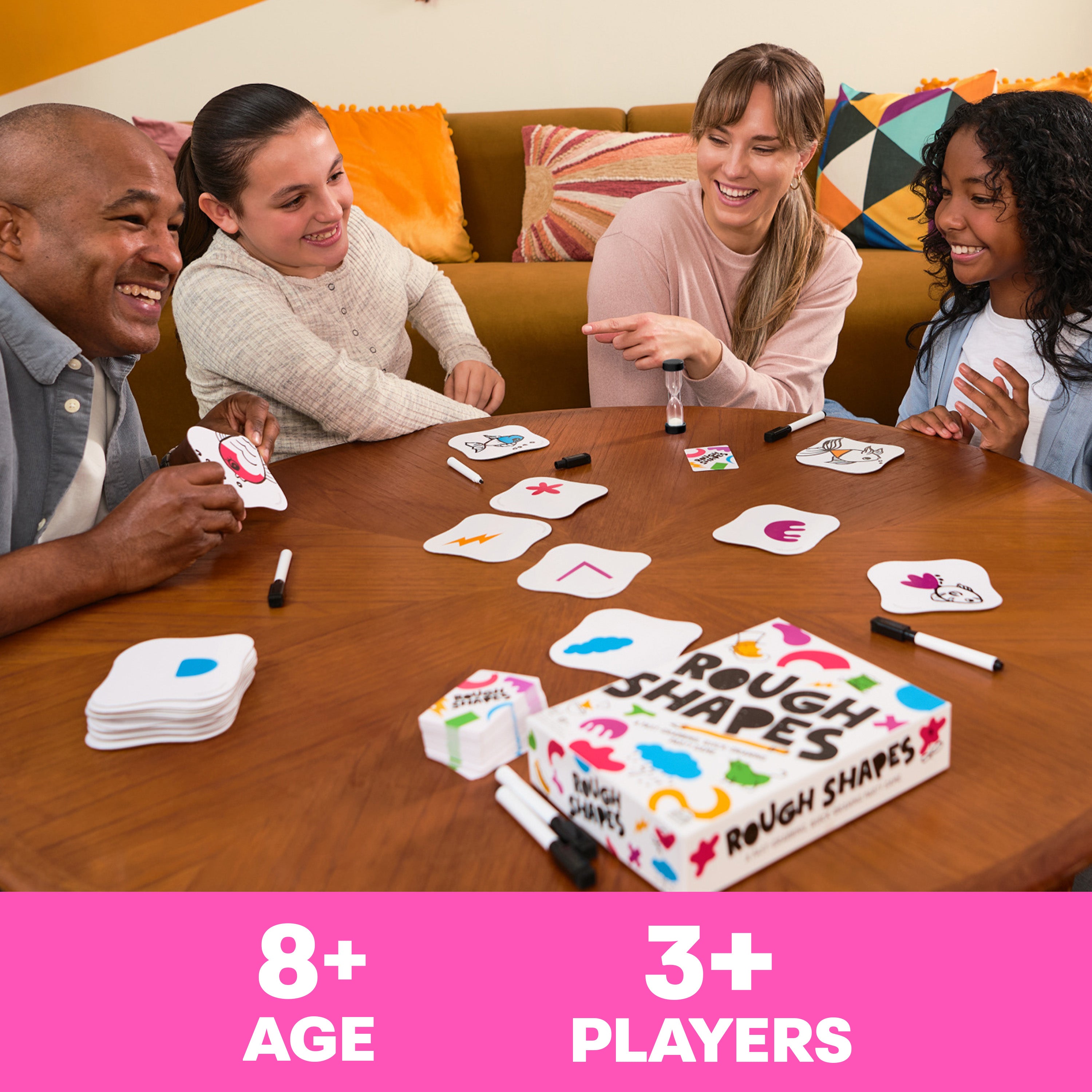 Spin Master Games, Rough Shapes, Quick-Drawing Game for Artists & Doodlers of All Levels with Hilarious & Challenging Prompts, Easy Indoor Activity, for Kids & Family, 3-10 Players, Ages 8 & Up