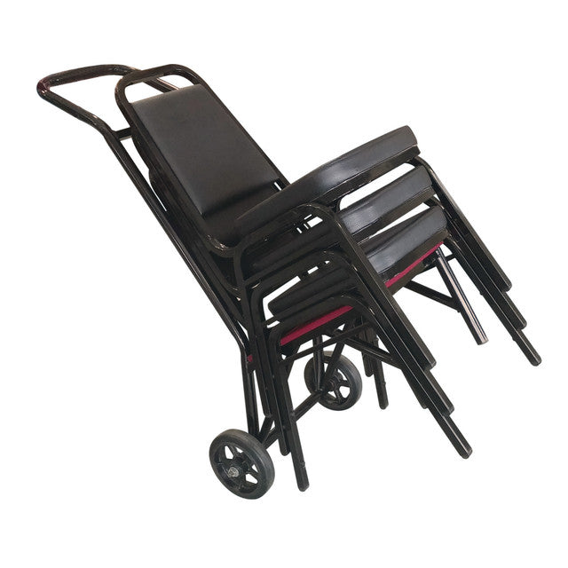 OfficeSource Reese Stack Chair Dolly - Black