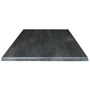 OfficeSource Robust 36" Square Indoor or Outdoor Table Top - Black Steel