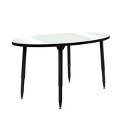 Adapte 30" x 60" Oval Dry-Erase Activity Table with Adjustable Tapered Legs - Whiteboard/Black