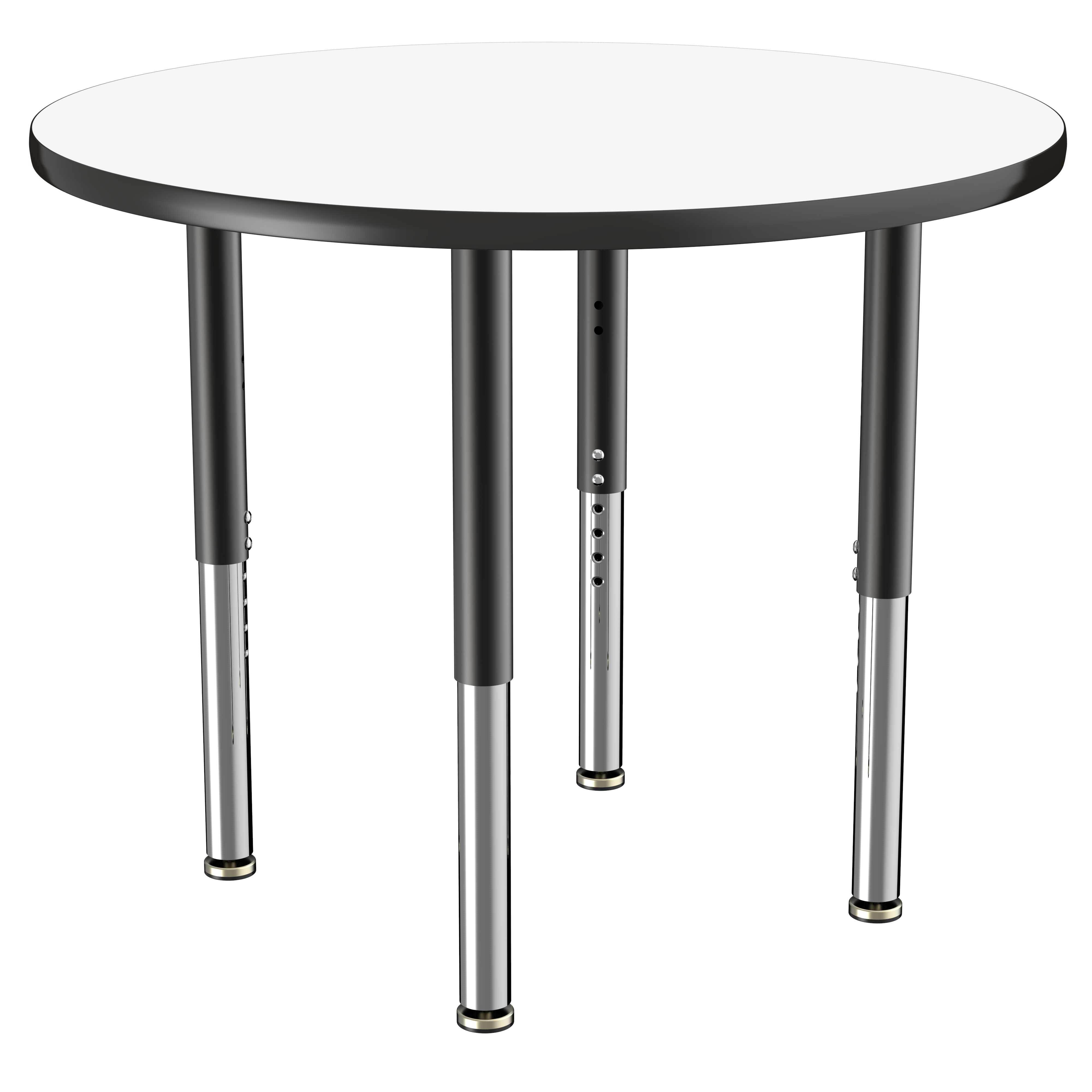 36" Round Dry-Erase Activity Table with Adjustable Super Legs - Whiteboard/Black
