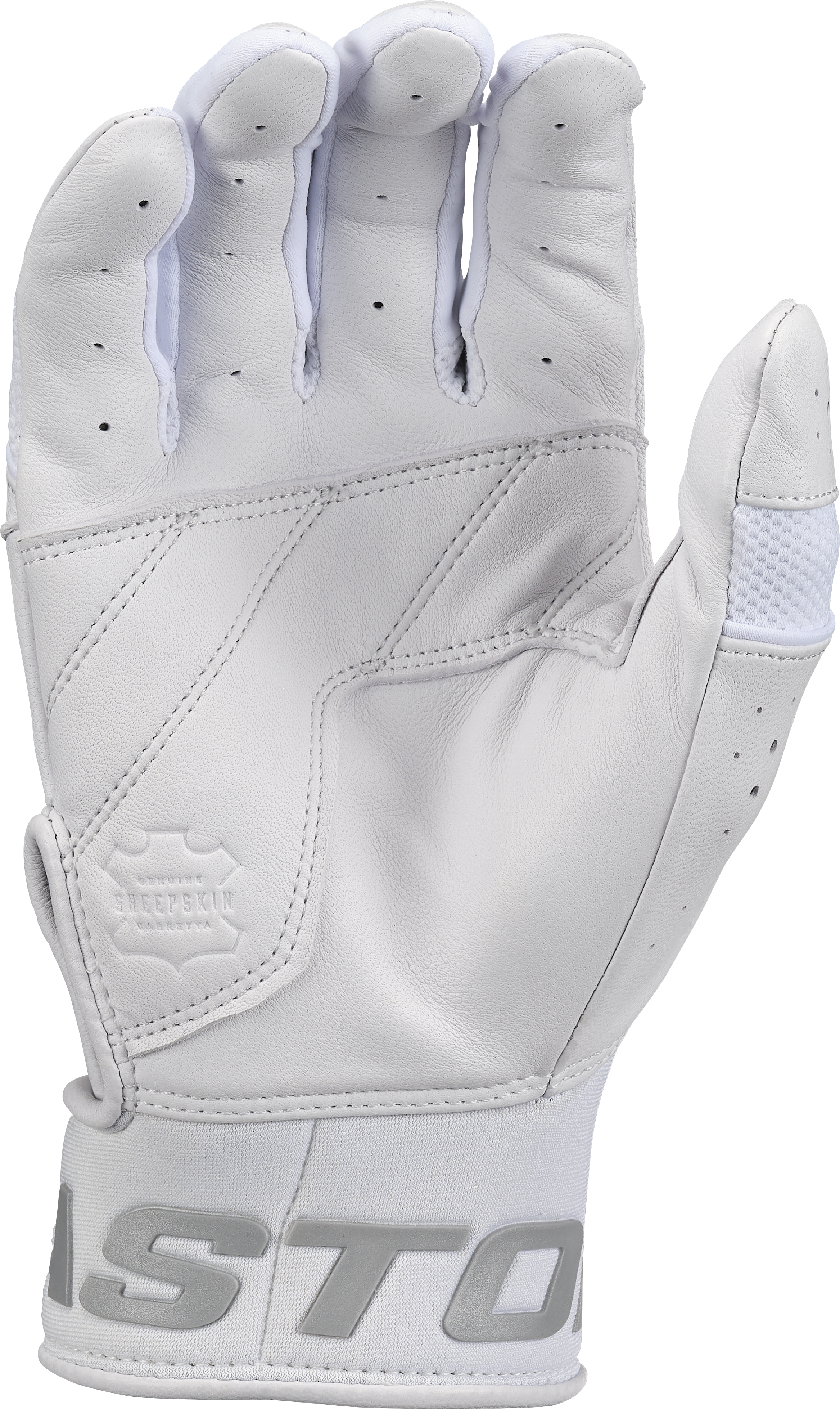Easton Adult Mav Pro Batting Gloves - Small - White/White