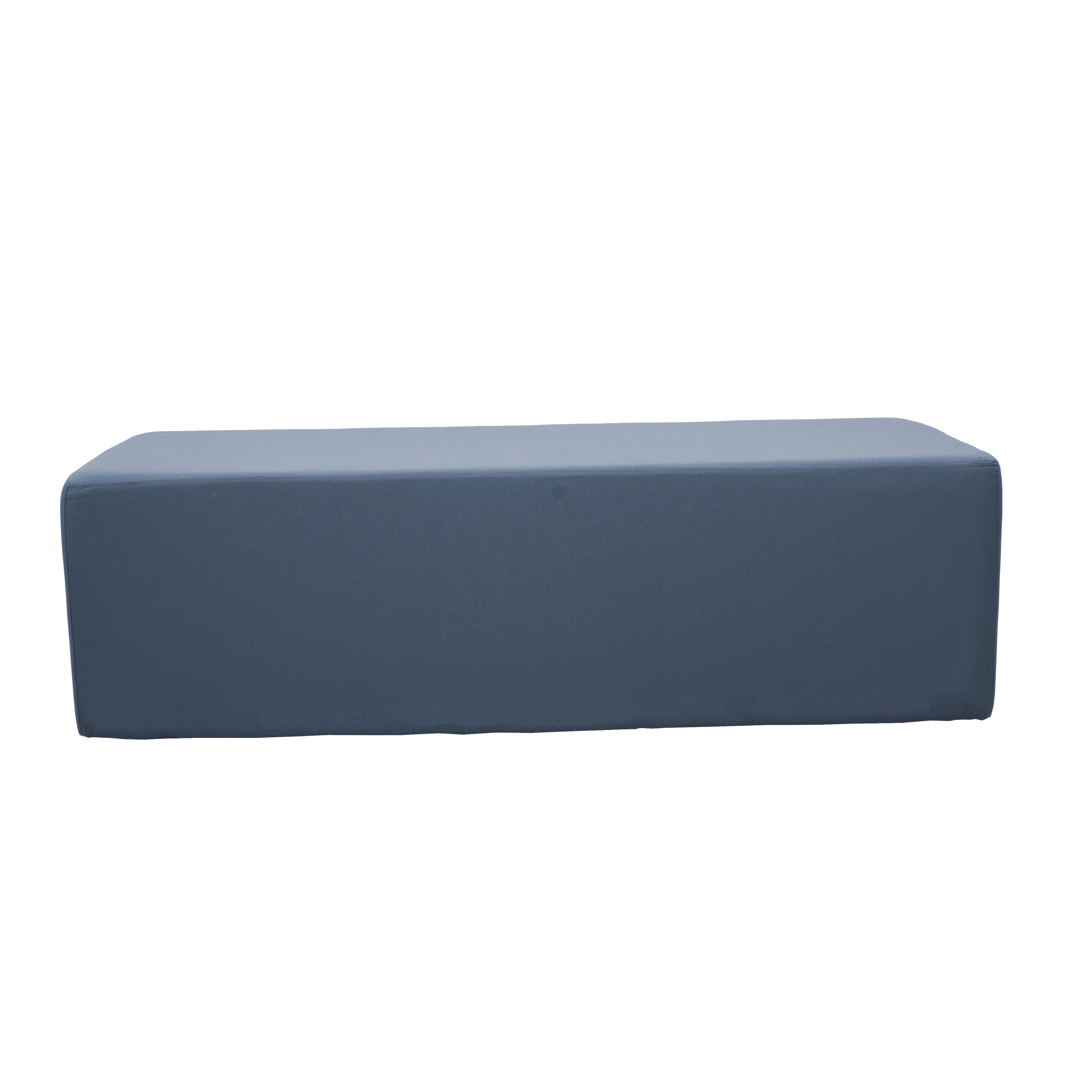 Outdoor 24" x 60" Rectangle Ottoman with Sunbrella®, 18" H - Canvas Haze