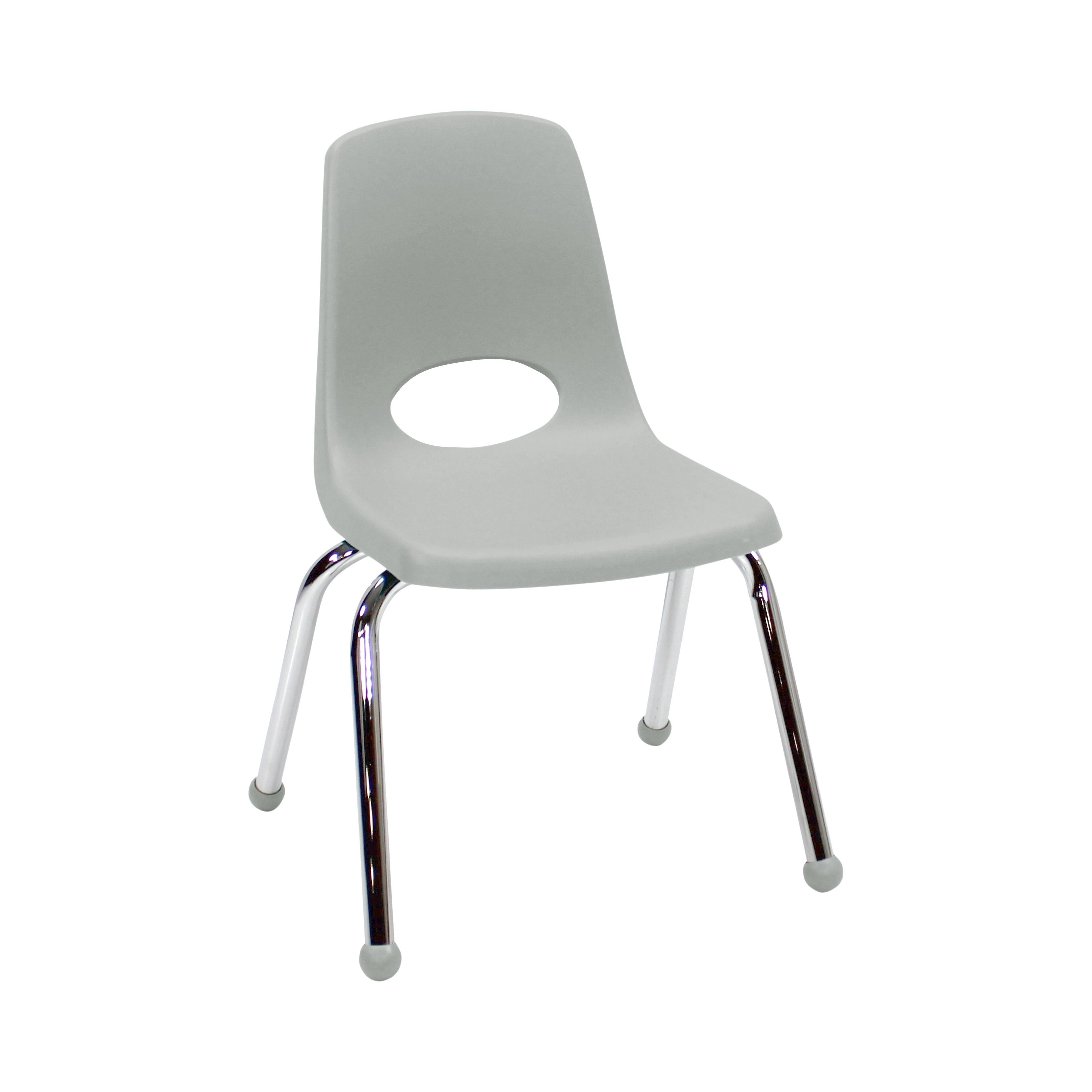 14" Stack Chair with Ball Glides - Light Gray