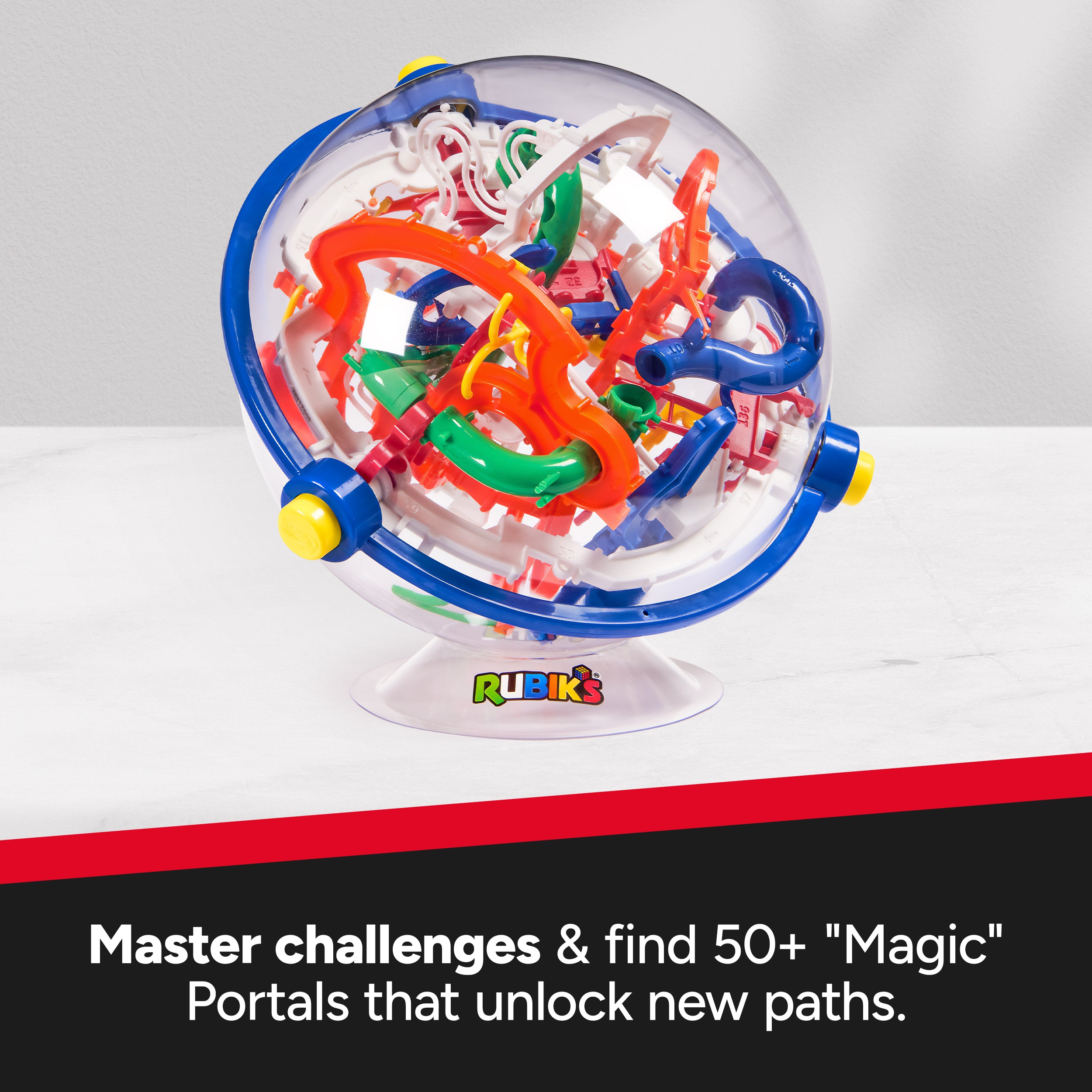 Rubik’s Cube, Rubik’s Tracks 150 3D Gravity Maze & 3D Puzzle Game with 150 Obstacles, Problem-Solving Challenging Brain Teaser Fidget Toy, for Ages 8+