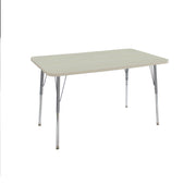 30" x 48" Rectangle La Madera Activity Table with Standard Legs - Asian Sand/Silver
