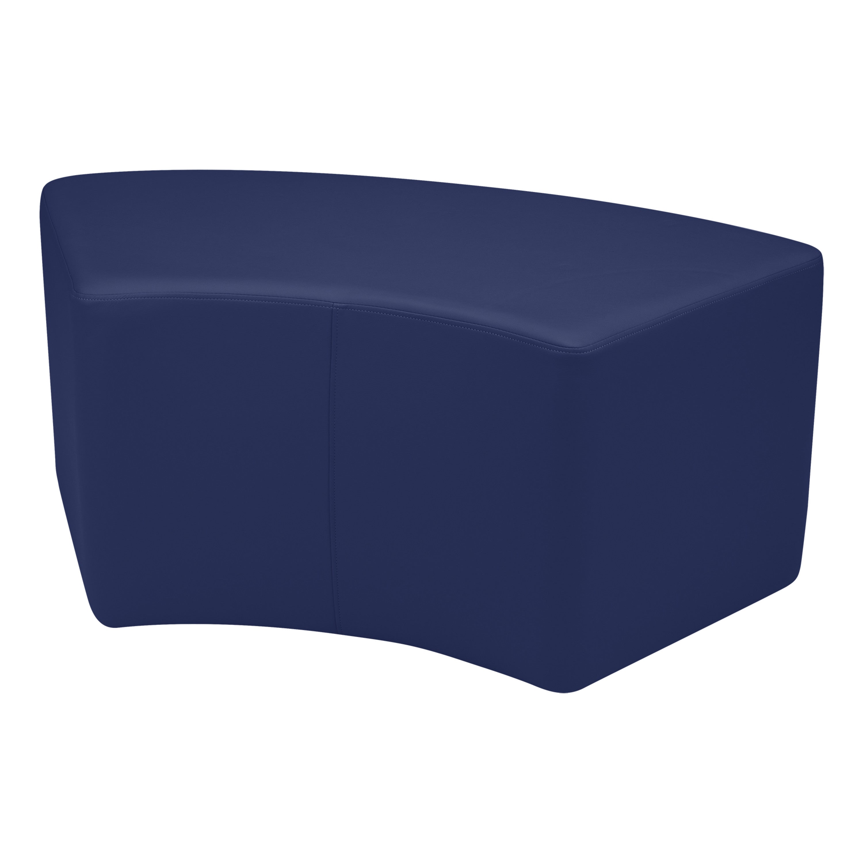 Pro Series Upholstered S Curve Ottoman 18" Height, 6-Piece - Navy