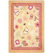 Hearts & Flowers 3'10" x 5'4" area rug in color Multi