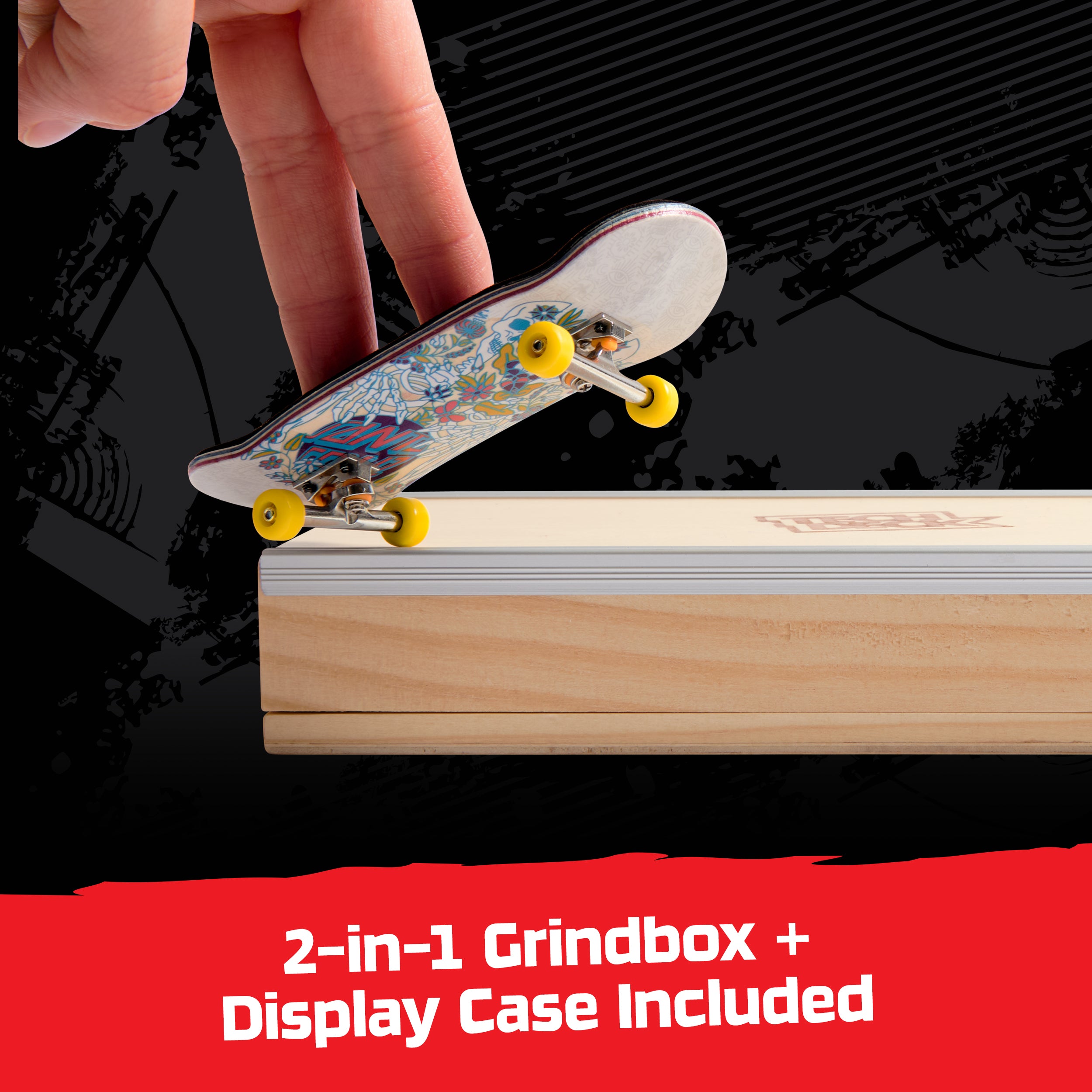 Tech Deck, Santa Cruz Pro Series Finger Board with Storage Display, Built for Pros; Authentic Mini Skateboards, Kids Toys for Ages 6 and up