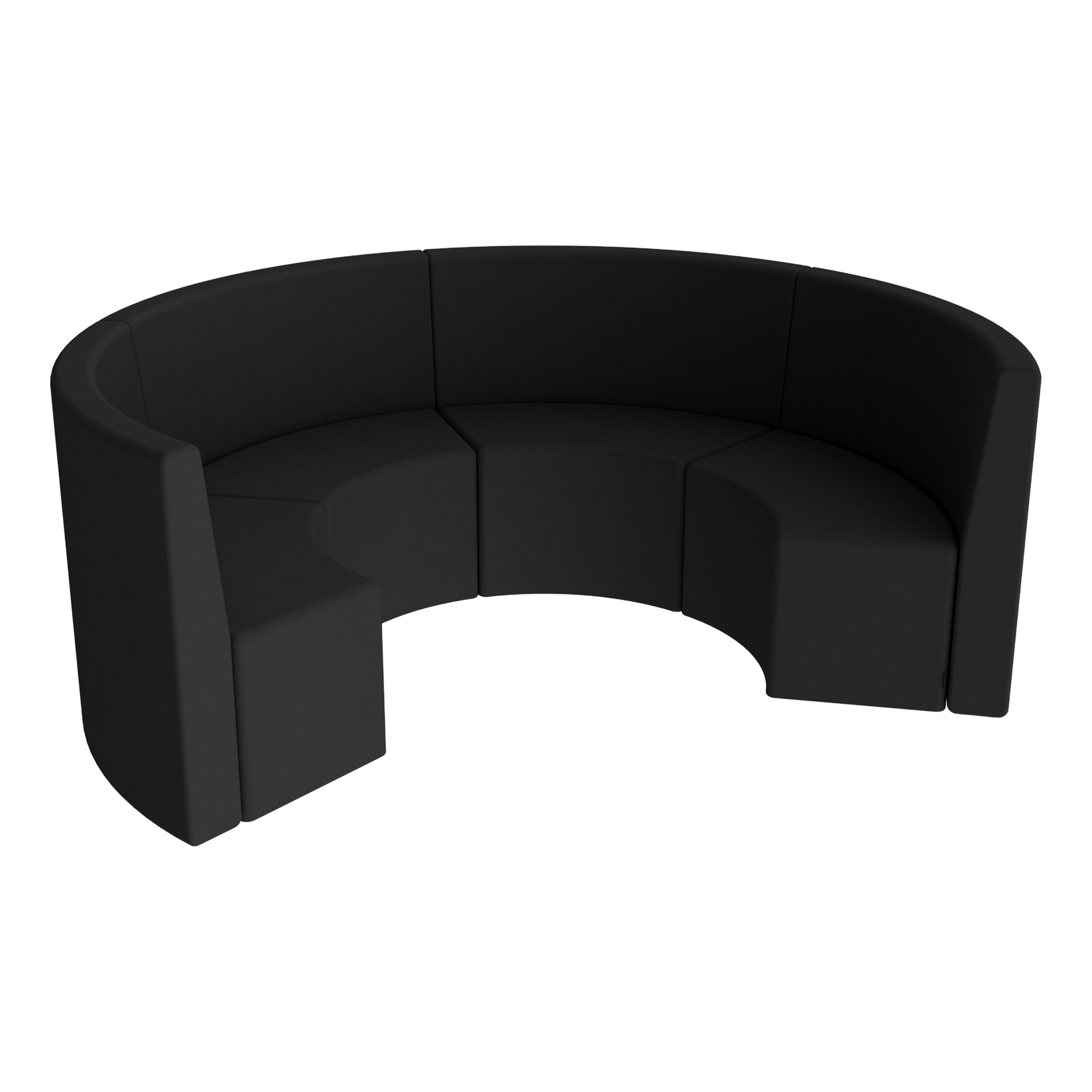 Pro Series S-Curve Tallback Chairs 18" Seat Height, 4-Piece - Black