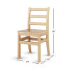 Little Innovator Hardwood Ladder Back Chairs, 14"