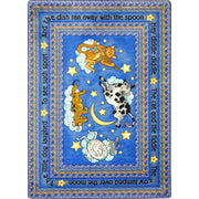 Hey Diddle Diddle 3'10" x 5'4" area rug in color Blue