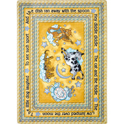 Hey Diddle Diddle 3'10" x 5'4" area rug in color Yellow