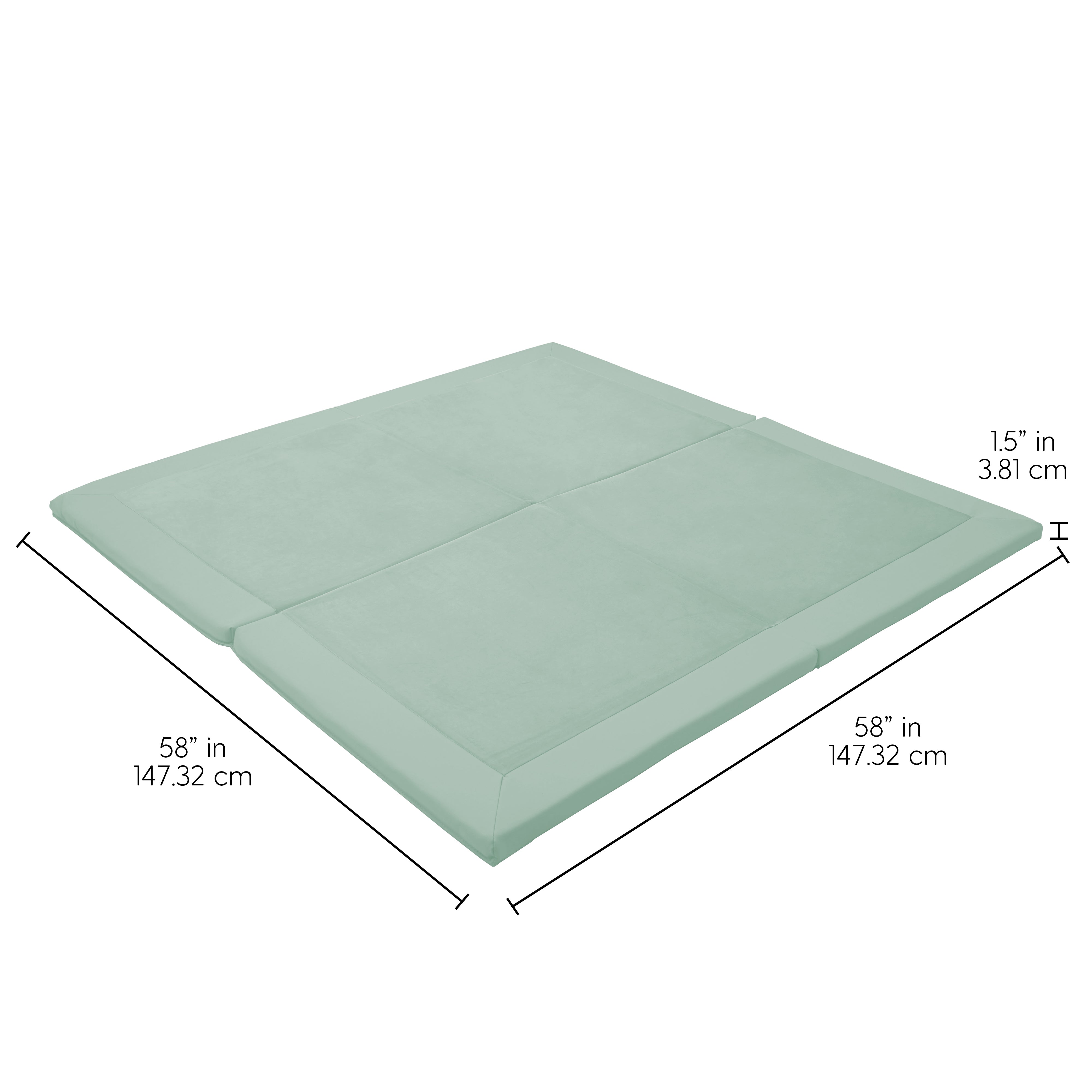 SoftScape Two-Texture Space Saver 4-Fold Toddler Activity Mat - Aloe