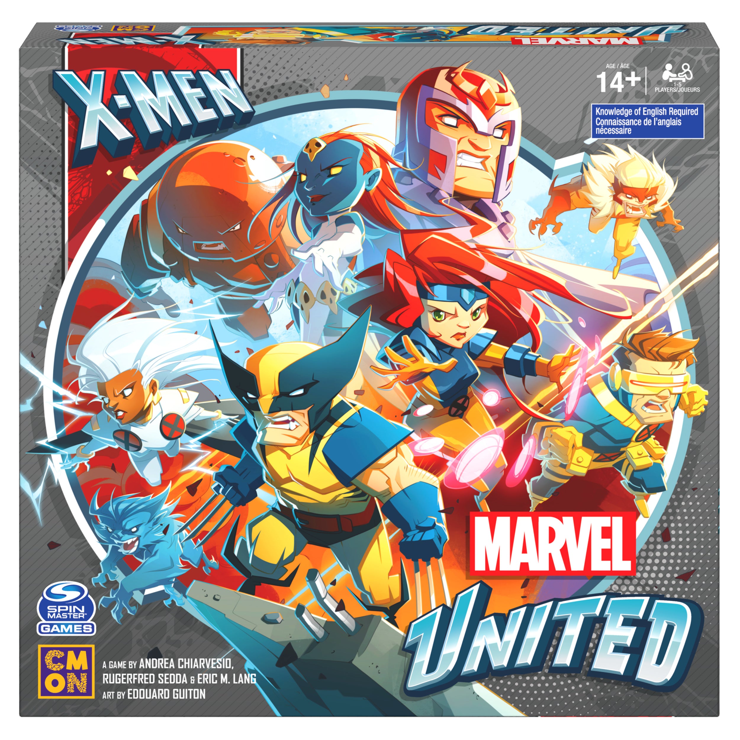 Spin Master Games, Marvel United: X-Men, Strategy Board Game, Includes Collectible Figurines, for Fans of Marvel Rivals & Action Movie Toys, 1-5 Players, for Adults & Teens Ages 14 & Up
