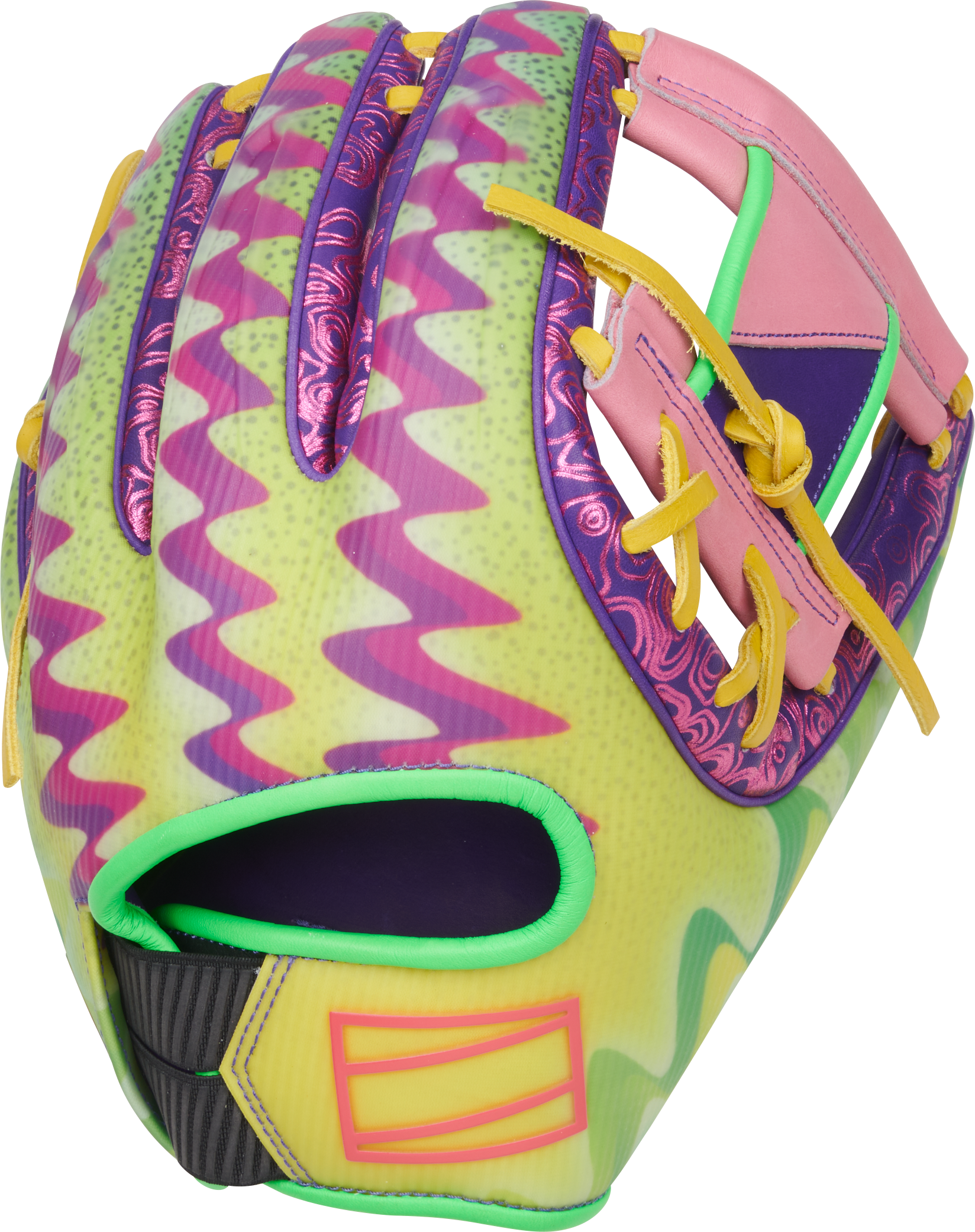 Rawlings Rev1X Series 11.75-Inch Baseball Glove - Right Hand Thrower - Purple/Pink/Optic