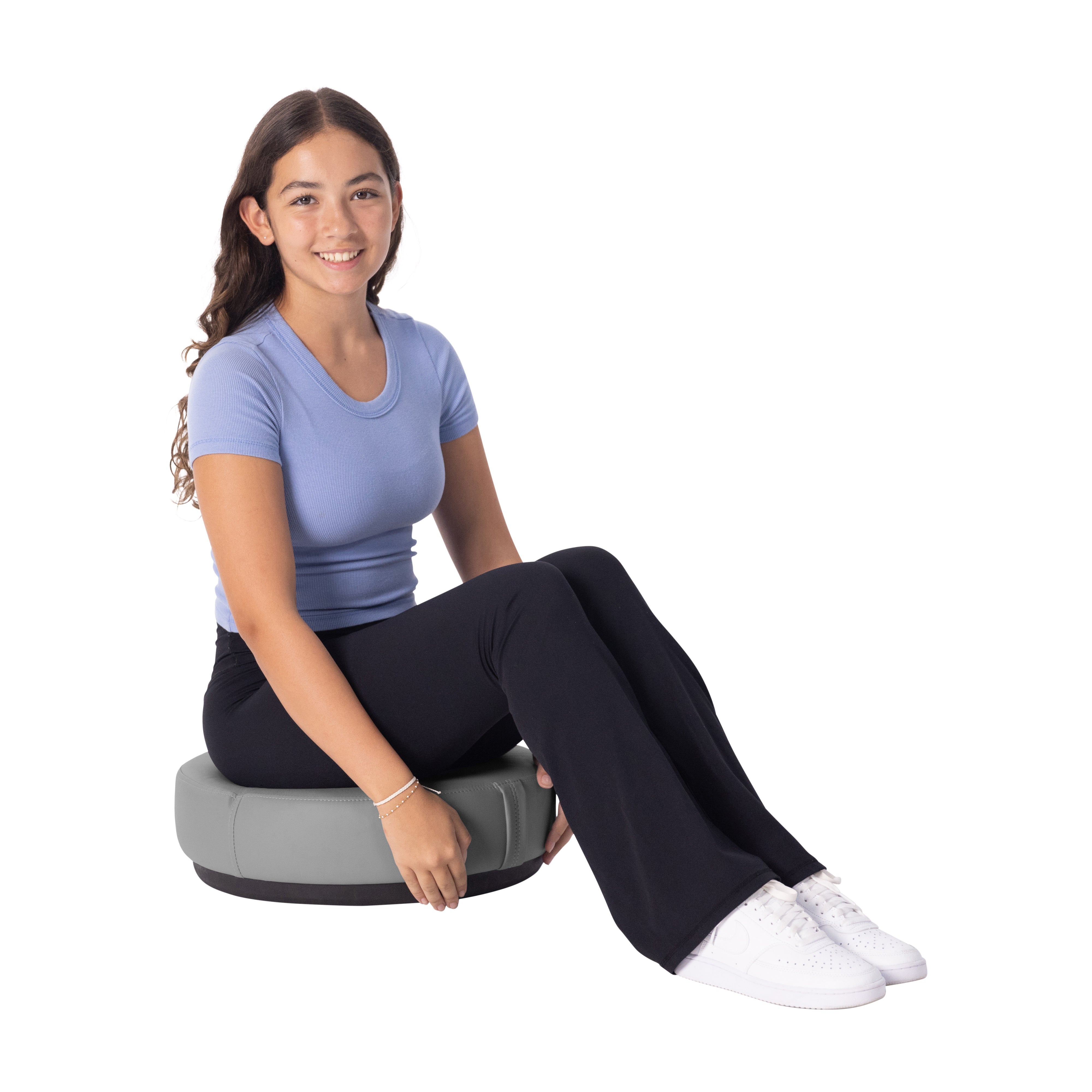 Pro Series Floor Cushion with Wobble Base, 2-Piece - Gray