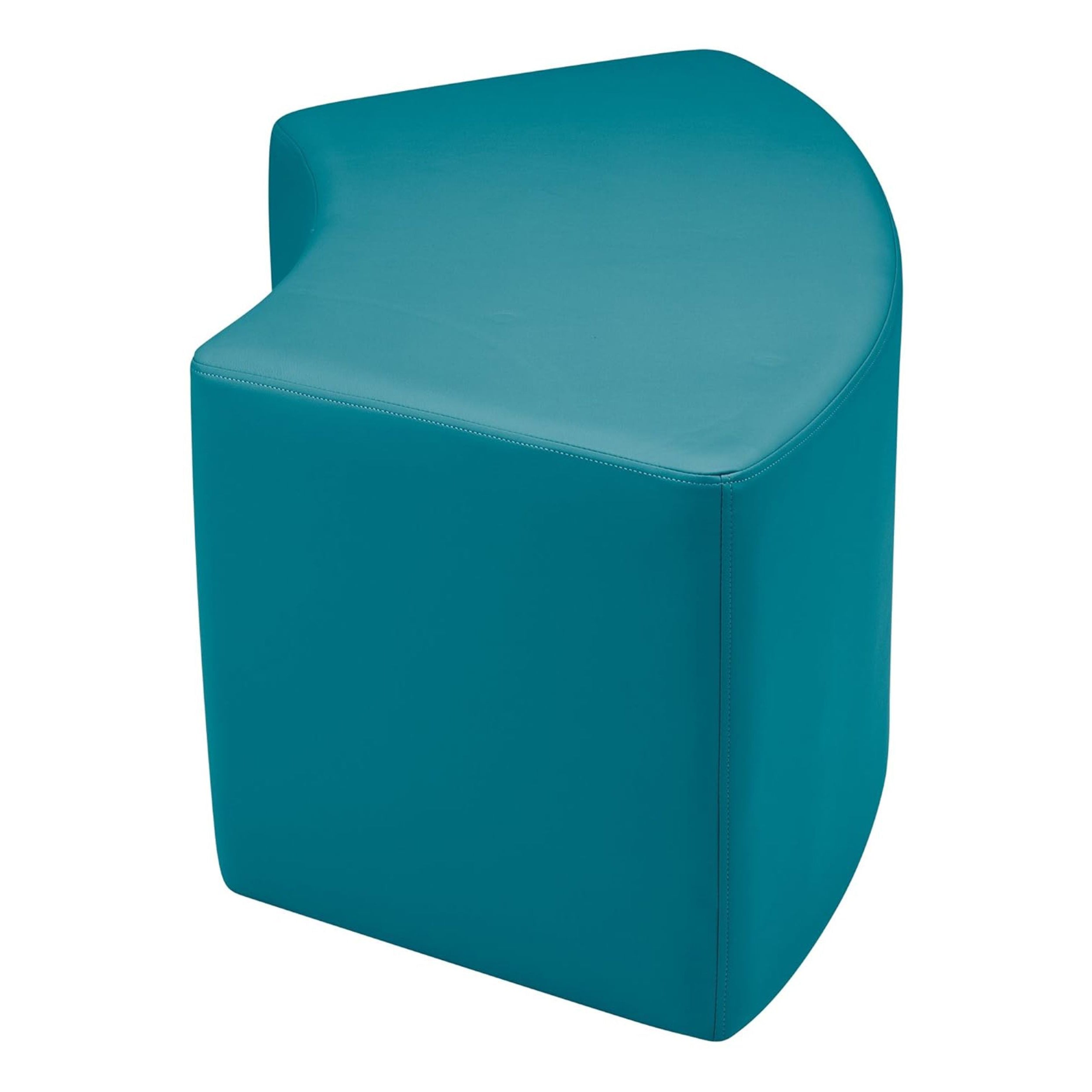 Pro Series Upholstered S Curve Ottoman 18" Height, 3-Piece - Teal