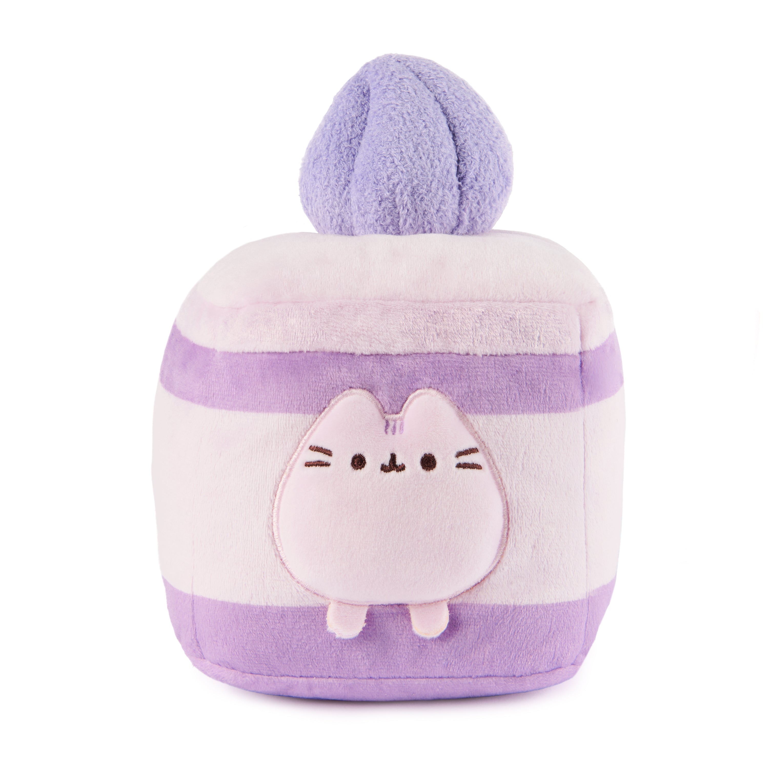 GUND Pusheen Lavender Spongecake Plush, Squishy Toy, Collectible Plush Toy, Dessert Plush, Cat Stuffed Animal for Ages 8 and Up, Purple, 6”